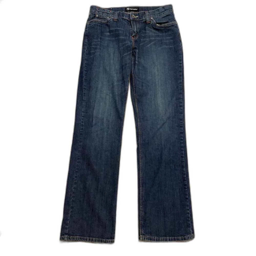 Petrol Flirty Straight Leg Stretch Denim Jeans Women's Size 28X32 Medium Blue
